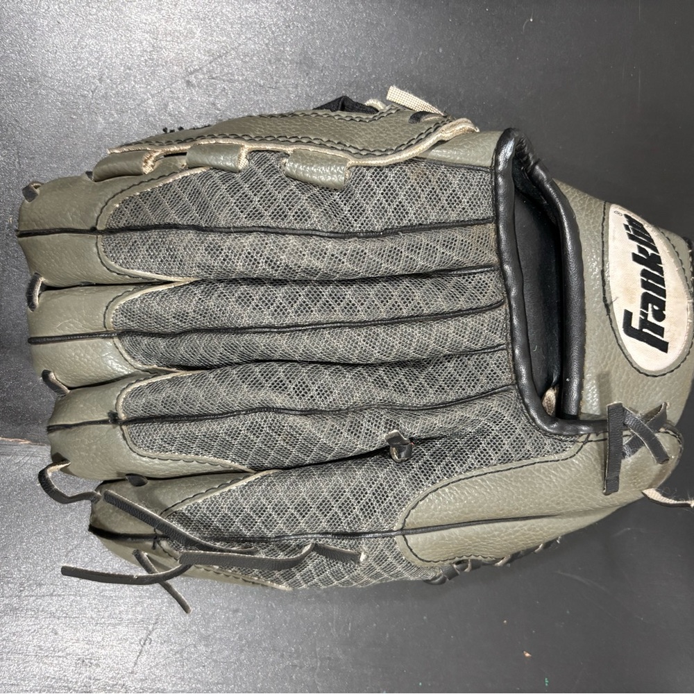 Franklin Youth Gray Baseball  Dura-bond Lacing Glove